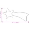 vidaXL Figure Natalizie Stelle Comete 48 LED 2pz Bianco Caldo 65x28 cm