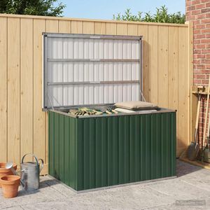 vidaXL Baule da giardino verde 109x67x65 cm