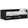 vidaXL Daybed Rovere Nero 90 x 200 cm Legno ingegnerizzato