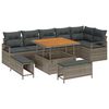 vidaXL Set Divano da Giardino 9 pz 8-Numero di posti Grigio