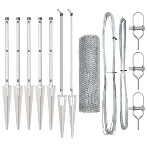 vidaXL Palo della recinzione Argento 10 x 0,4 m (rete da 13 mm)