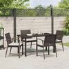 vidaXL Set da Pranzo per Giardino 5 pcs Marrone e Nero Rattan in PE
