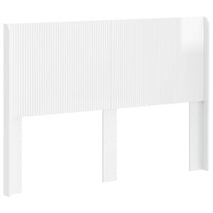 vidaXL Testiera Bianco Lucido Legno ingegnerizzato