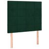 vidaXL Giroletto a Molle con Materasso Verde Scuro 90x190 cm Velluto