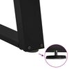vidaXL Gambe per Tavolino da Caff&egrave; a Forma di U 2 pz Nere 30x(30-31) cm Acciaio