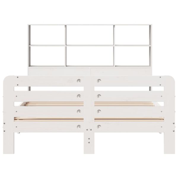 vidaXL Letto senza Materasso Bianco 140x190 cm Legno Massello di Pino