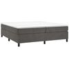 vidaXL Giroletto a Molle con Materasso Grigio Scuro 200x200 cm Velluto
