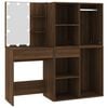 vidaXL Toeletta con LED e Armadietti Rovere Marrone Legno Multistrato