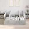 vidaXL Struttura letto con contenitore Grigio cemento 140 x 190 cm
