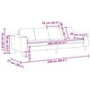 vidaXL Divano per Soggiorno Talpa 250 x 77 x 76 cm Poliestere