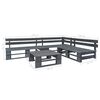 vidaXL Set Salotto da Giardino 4 pz Pallet in Legno Grigio