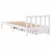 vidaXL Letto senza Materasso Bianco 75x190 in Legno Massello di Pino