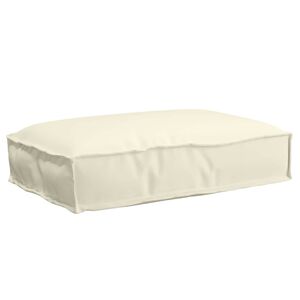 vidaXL Cuscino Tessuto Oxford Crema 60 x 40 x 8 cm