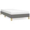 vidaXL Giroletto senza Materasso Grigio Scuro 90x190 cm Tessuto