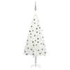 vidaXL Albero di Natale Preilluminato con Palline Bianco 120 cm