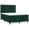 vidaXL Giroletto a Molle con Materasso Verde Scuro 140x200 cm Velluto