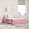 vidaXL Letto con contenitore e materasso Rosa 140 x 190 cm Velluto