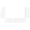 vidaXL Set di Mobiletto da TV a Parete 4 pcs Bianco Lucido