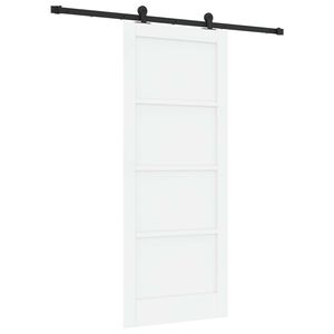 vidaXL Porta scorrevole Bianco e Nero 83 x 202 cm