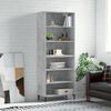 vidaXL Credenza Grigio Sonoma 69,5x32,5x180 cm Legno Multistrato