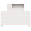 vidaXL Giroletto senza Materasso Bianco 100x200 cm Legno Massello Pino
