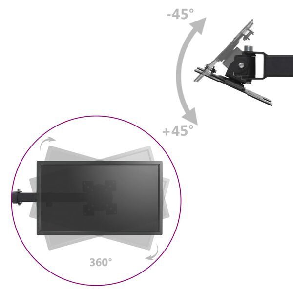 vidaXL Supporto da Scrivania Triplo per Monitor 13"-23"