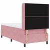 vidaXL Letto a molle con materasso con led Rosa 90 x 200 cm Velluto