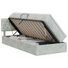 vidaXL Letto con Contenitore Grigio Chiaro 90 x 190 cm Velluto