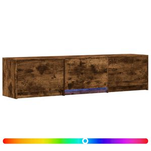 vidaXL Mobile TV con LED con LED Quercia Affumicata 165 x 34 x 40 cm
