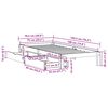 vidaXL Giroletto con Cassetti 75x190 cm in Legno Massello di Pino