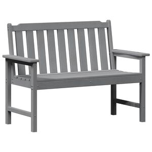 vidaXL Panchina da giardino Grigio chiaro 120 x 59 x 88 cm HDPE