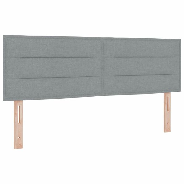 vidaXL Letto a molle con materasso Grigio chiaro 140 x 190 cm Tessuto