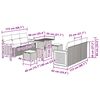 vidaXL Set Divano da Giardino 11 pcs Beige e Crema polyrattan