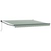 vidaXL Tenda Retrattile Verde e Bianco 400 &times; 300 cm