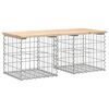 vidaXL Panca Giardino Design Gabbione 103x44x42 cm Legno Massello Pino