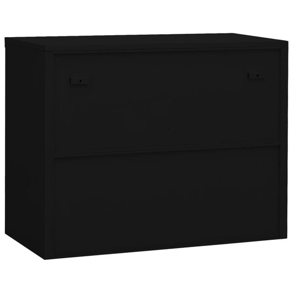 vidaXL Armadio per Ufficio Nero 90x40x70 cm in Acciaio
