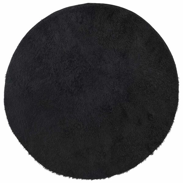 vidaXL Tappeto Shaggy a Pelo Lungo NAVARRA Nero 240x240 cm poliestere
