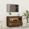 vidaXL Mobile Porta TV ambra 79x35x52 cm in Legno Massello di Pino