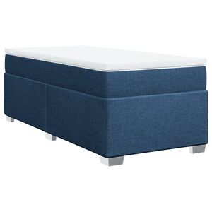 vidaXL Giroletto a Molle con Materasso Blu 80x200 cm inTessuto