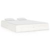 vidaXL Giroletto Bianco in Legno Massello 135x190 cm Double