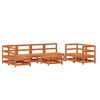 vidaXL Set Lounge da Giardino 8 pcs Marrone Cera