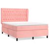 vidaXL Giroletto a Molle con Materasso Rosa 140x200 cm in Velluto