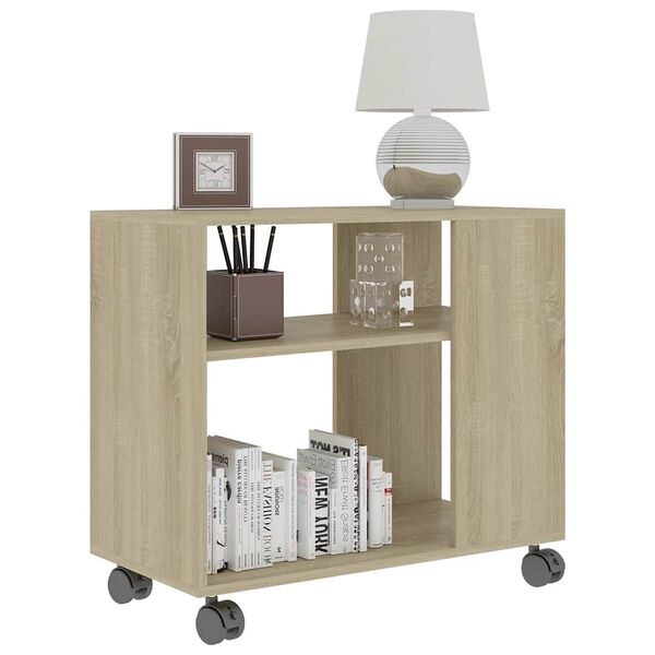 vidaXL Tavolino da Salotto Rovere Sonoma 70x35x55 cm Legno Multistrato