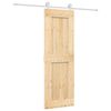 vidaXL Porta Scorrevole con Set Hardware 70x210 cm Legno Massello Pino