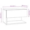 vidaXL Comodino a Muro Rovere Fumo