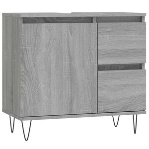 vidaXL Armadietto Bagno Grigio Sonoma 65x33x60 cm in Legno Multistrato