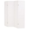 vidaXL Paravento Pieghevole 4 Ante Stile Giapponese 160x170cm Bianco