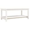vidaXL Tavolino da Salotto Bianco 110x55x45 cm Legno Massello di Pino