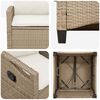 vidaXL Sedia da Giardino 2 pcs Beige e Crema 56 x 60 x 112 cm