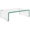 vidaXL Mobile/Rialzo porta TV in Vetro Bianco 40x25x11 cm